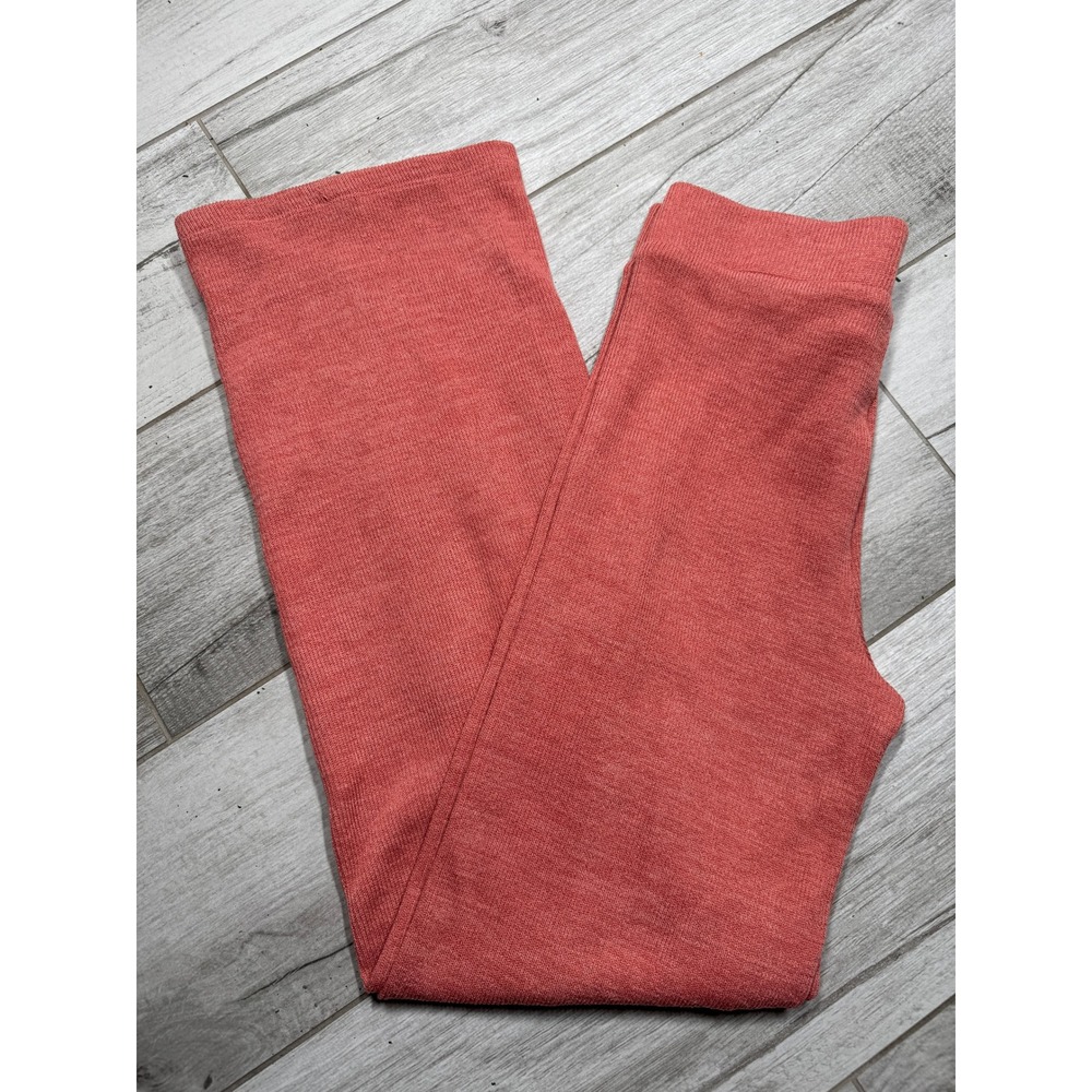 White Fox Lounge Pants Wide Leg Polyester Knit Coral Women's Size L